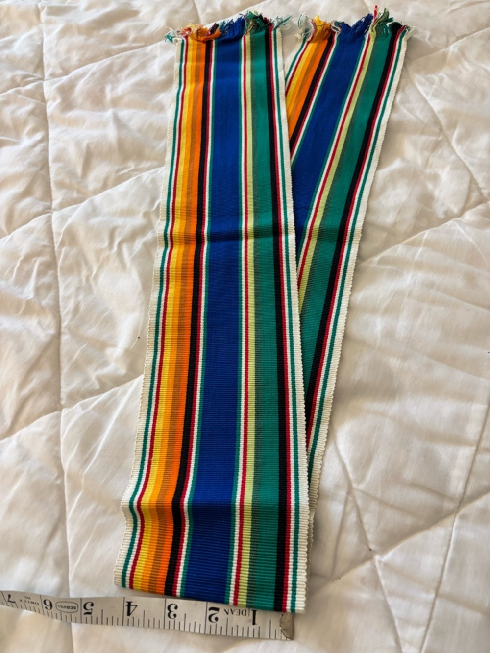 Vibrant Multicolor Striped Wrap/belt  - Blue, Green, Yellow
